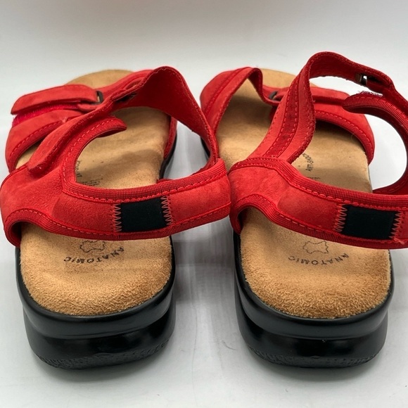 Spring Step Flexus Danila Red Hook and Loop Leather Sandals EU42 US 10.5-11 - Picture 10 of 12